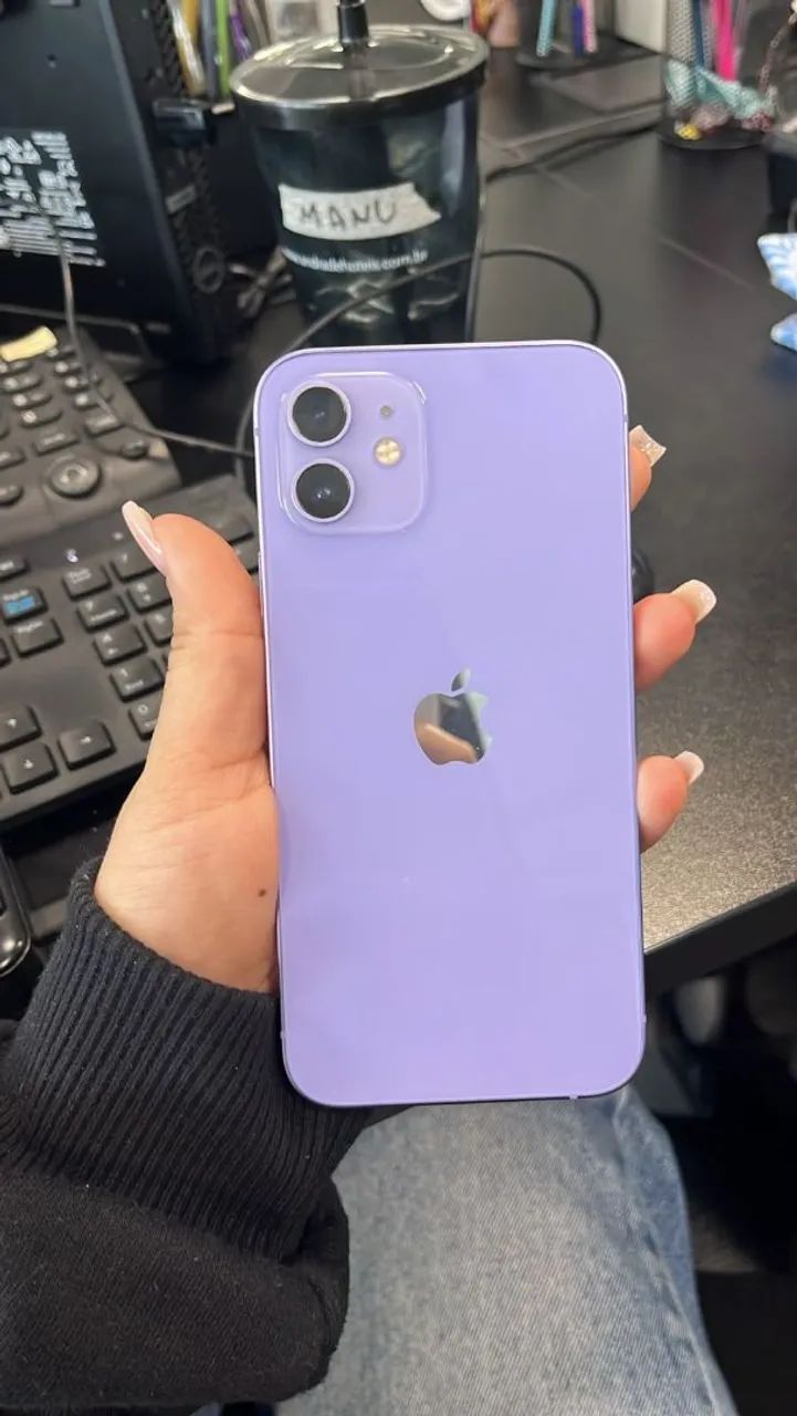 iPhone 12 128GB Lilás (Roxo) - Muito conservado ? - Foto 3