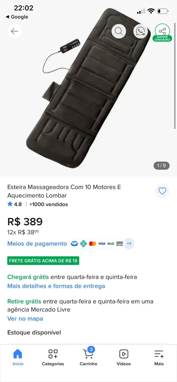 Maca de cilios com esteira massageadora - Foto 2