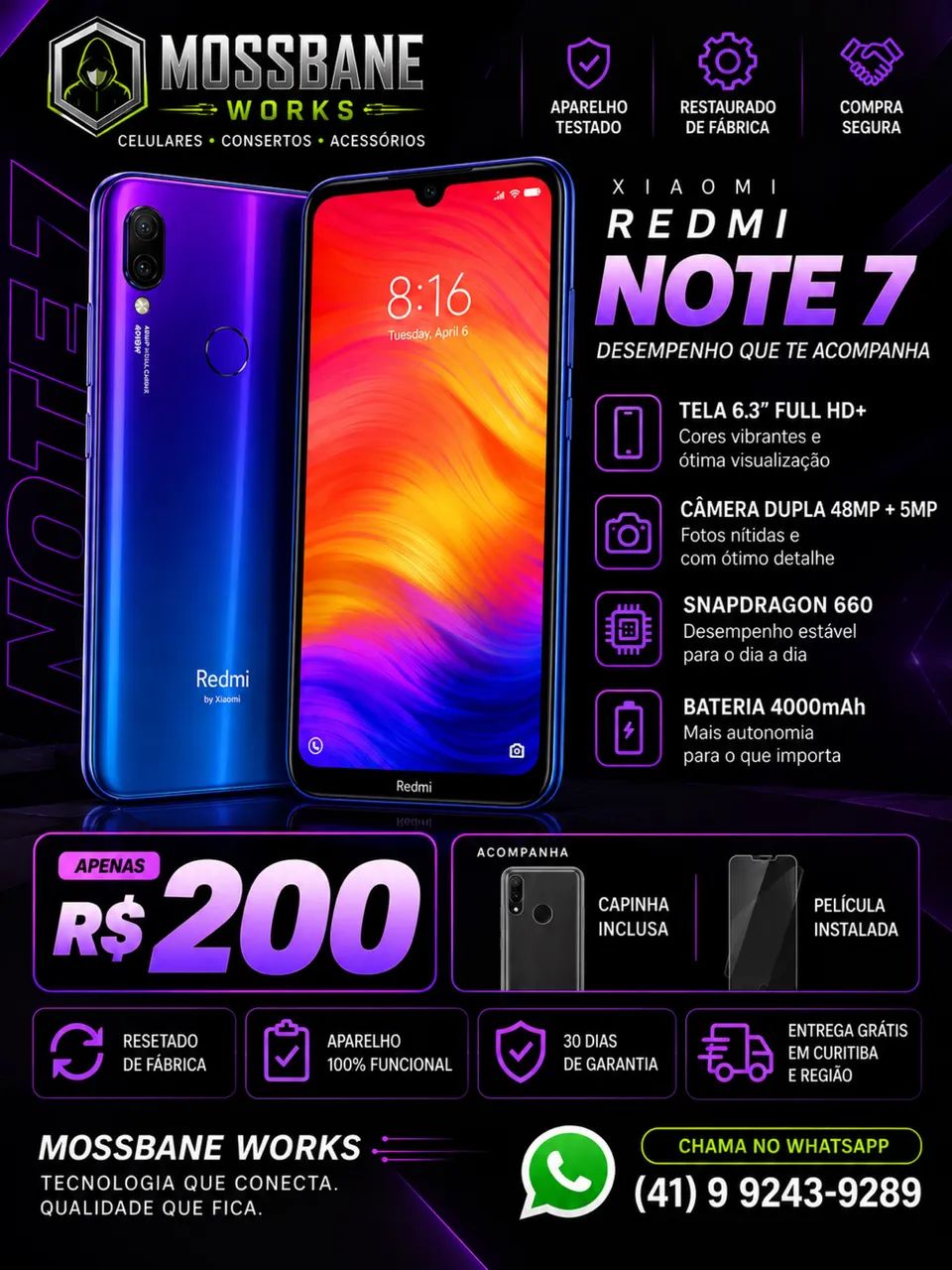 VENDA URGENTE REDMI NOTE 7