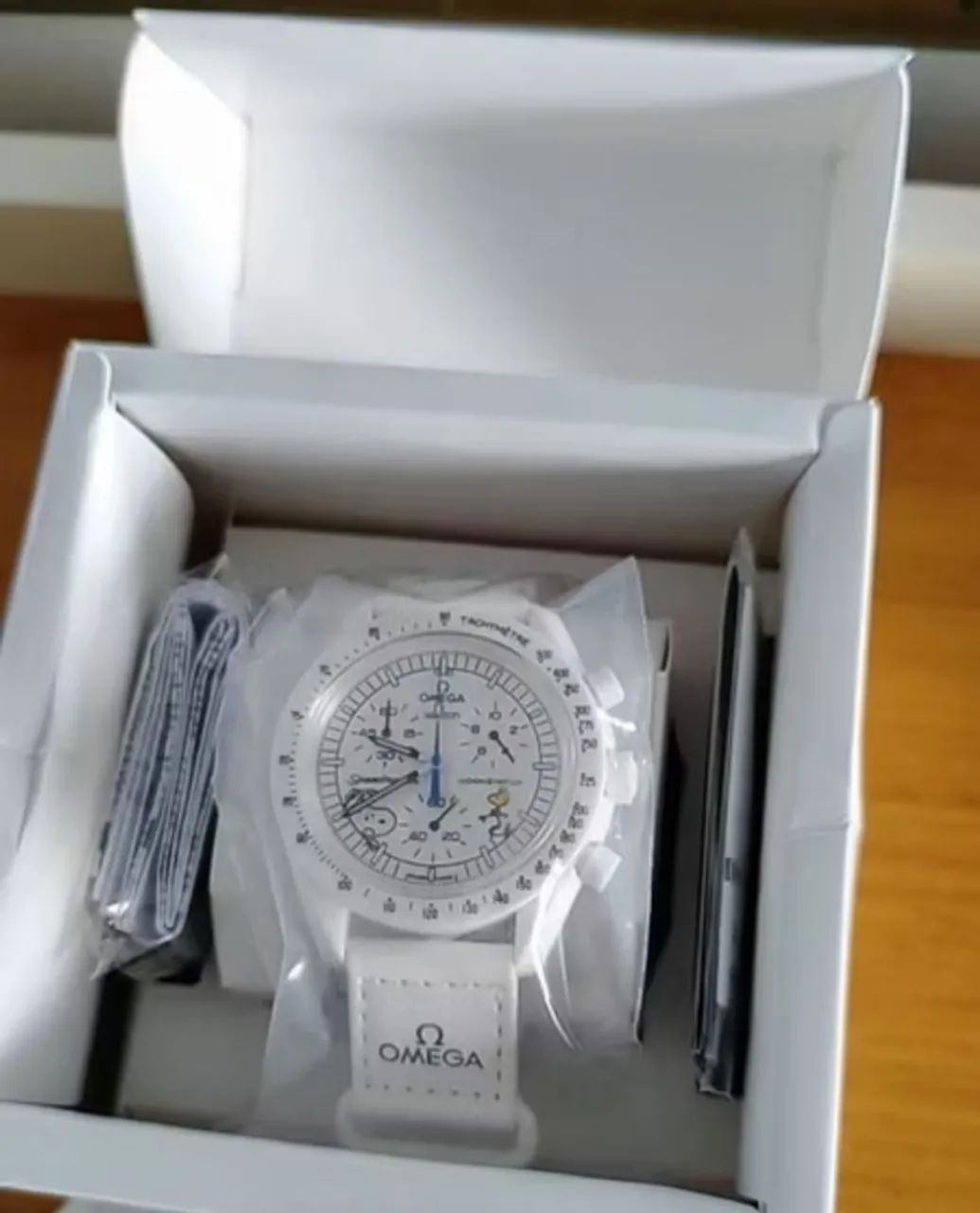 RELÓGIO ESTILO OMEGA SPEEDMASTER - MOONPHASE