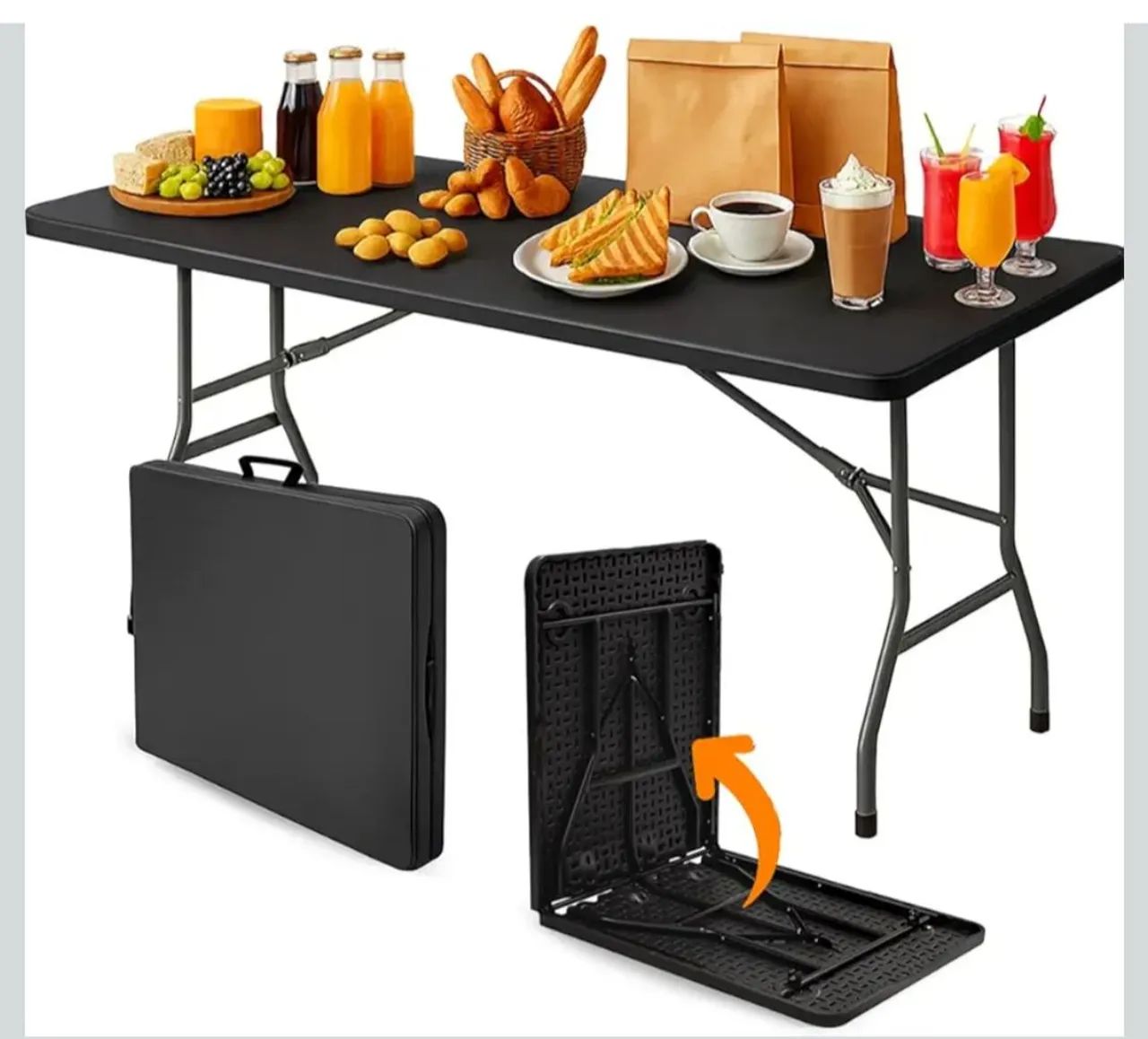 Mesa dobrável reforçada 1,80m - Foto 3
