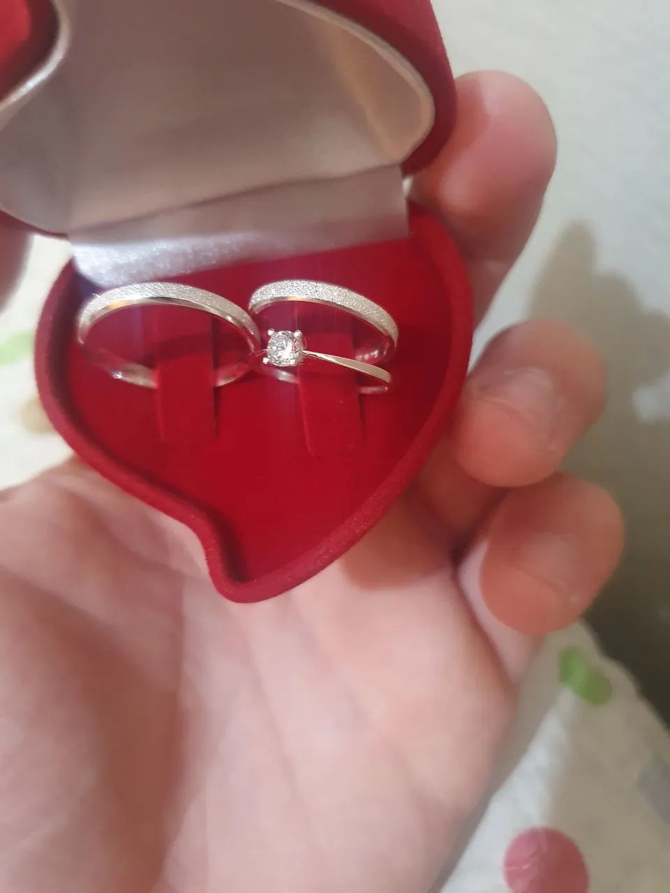 Aliança Prata 925 Diamantada