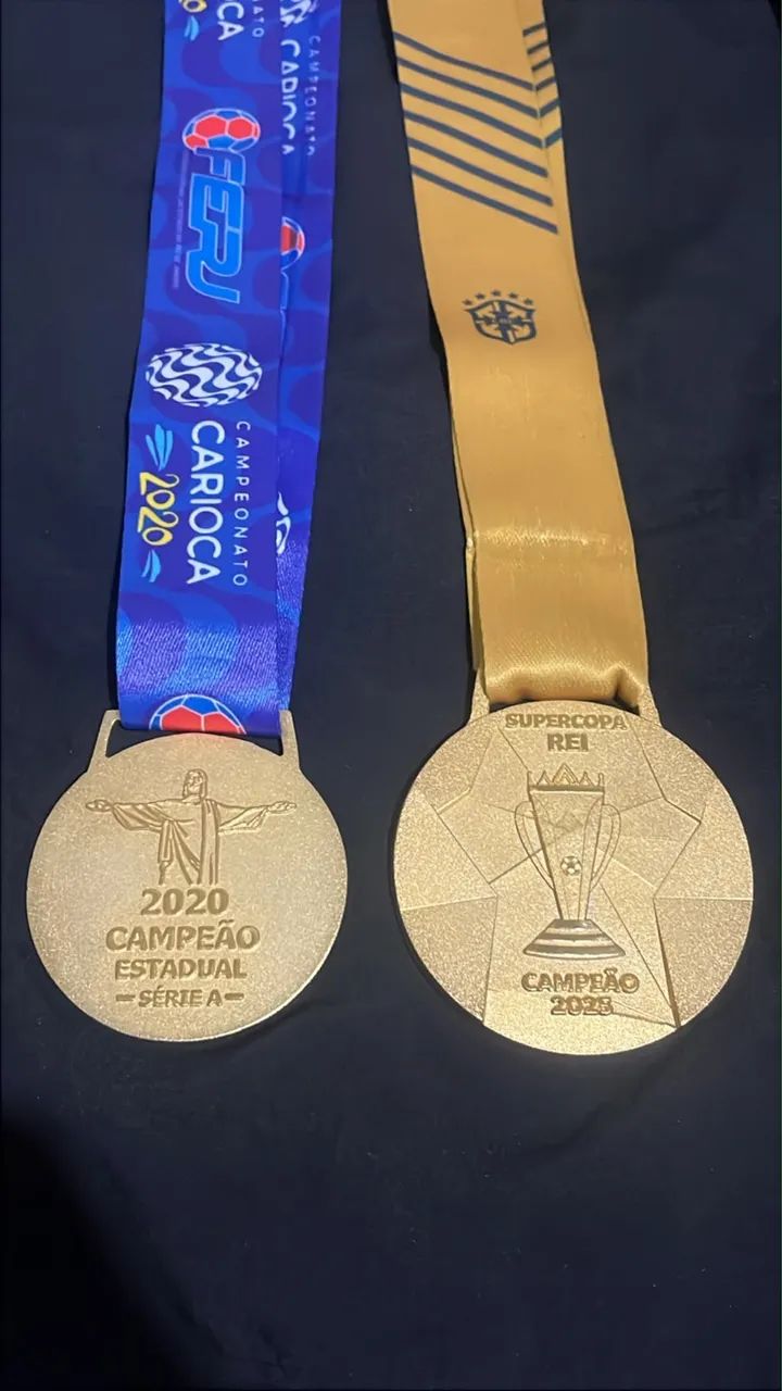 Par de medalhas MENGAO carioca e supercopa