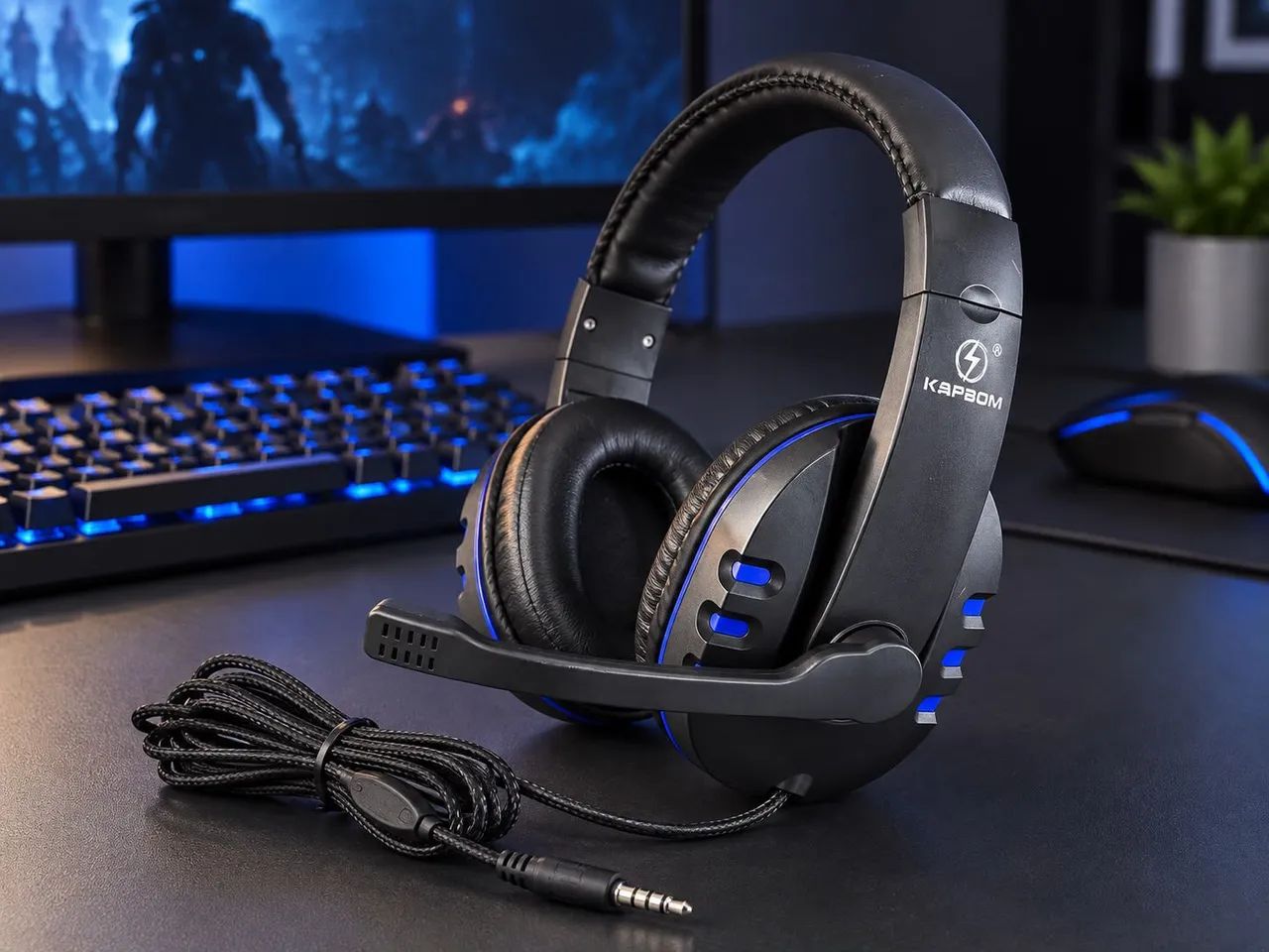 Headset Gamer Kapbom KA-903 com Microfone e Cabo P2 3,5mm - Foto 2