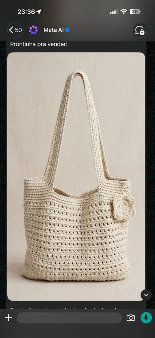 Bolsa de crochê - Foto 2