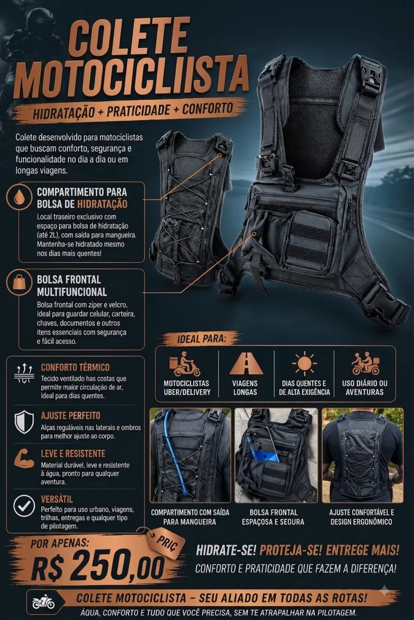 Colete para motociclistas