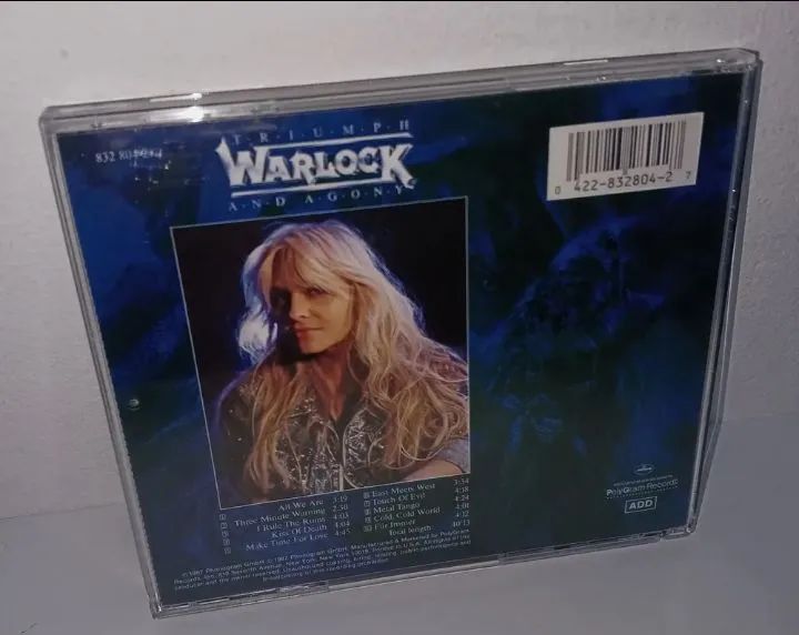 Cd Warlock - Triumph and Agony - importado - usado em excelente estado  - Foto 2