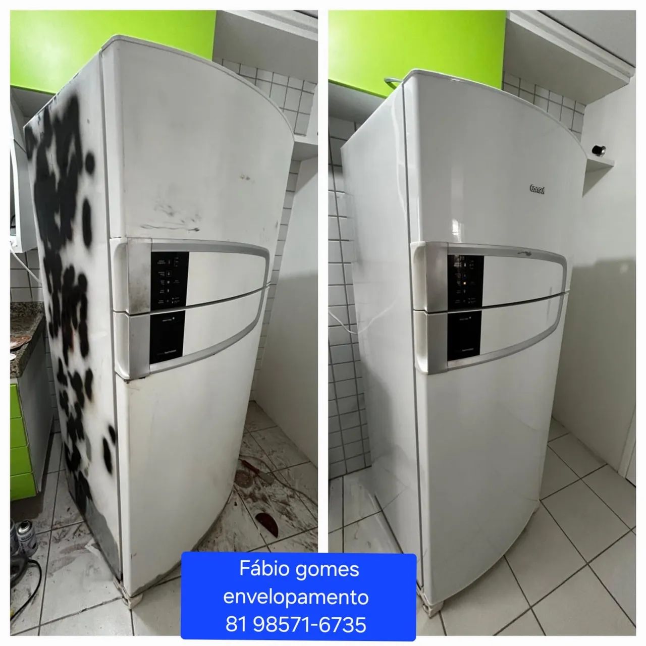 Renovando geladeira com envelopamento  - Foto 2