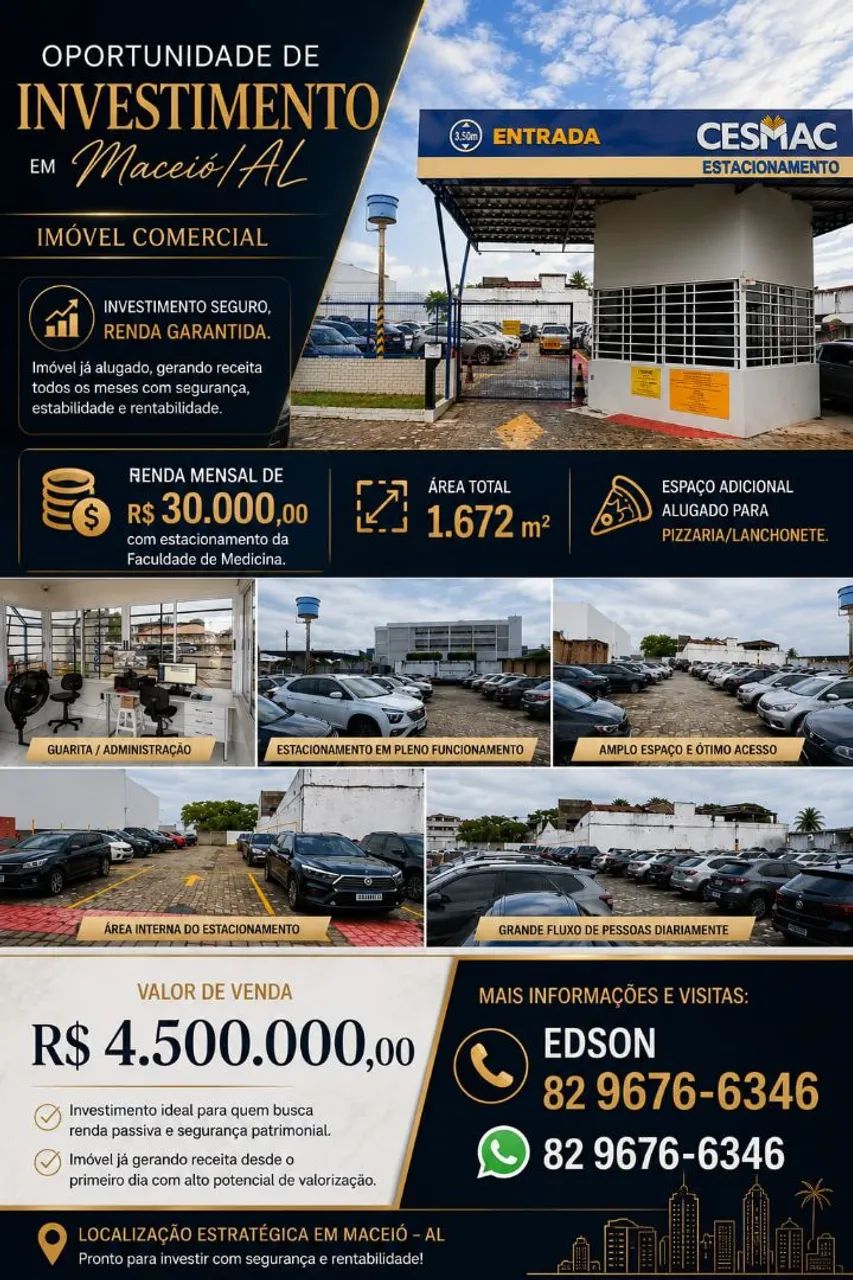 VENDO: ESTACIONAMENTO E UM RESTAURANTE