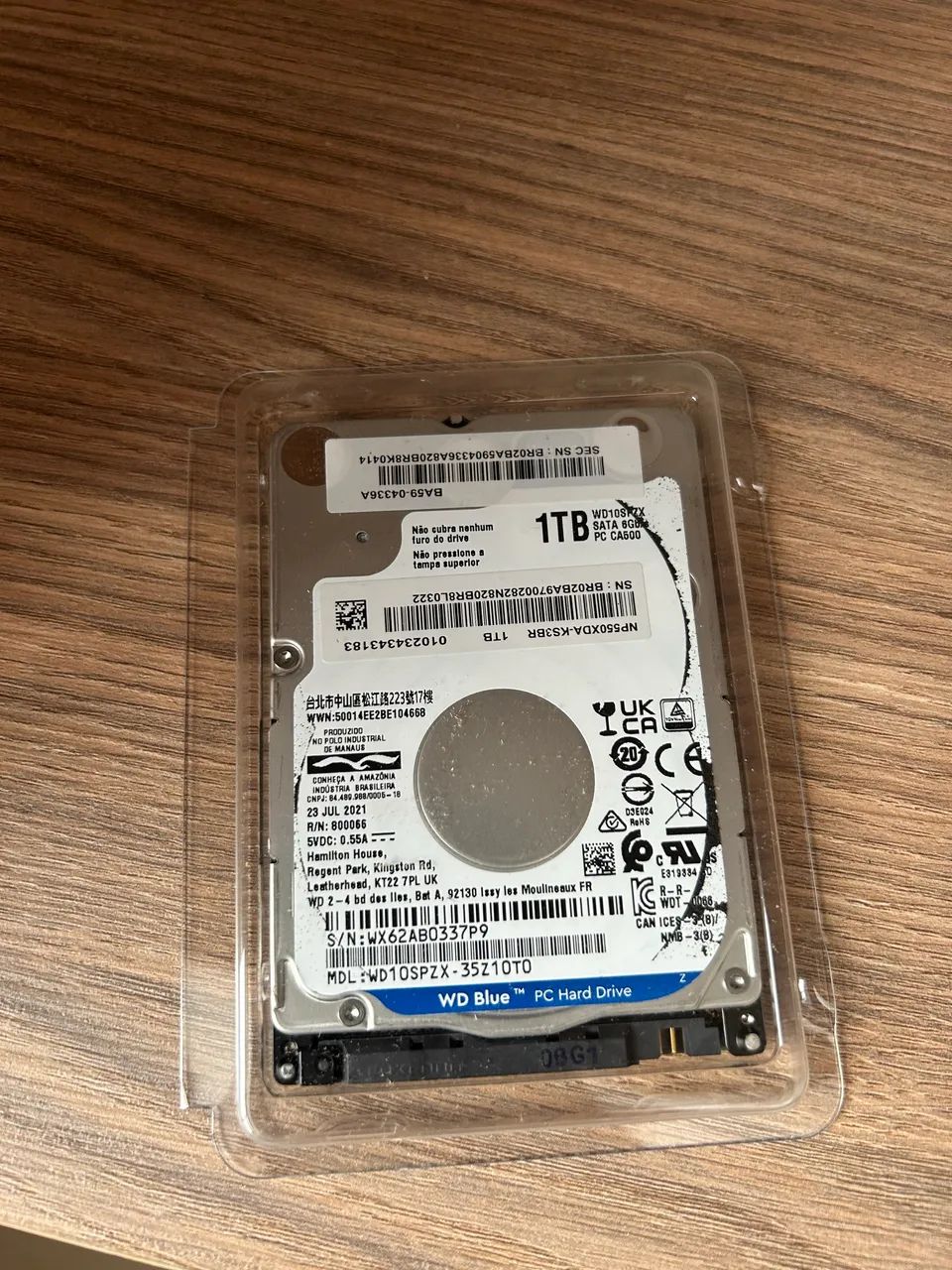 Hd sata 1TB notebook western digital blue com adaptador externo