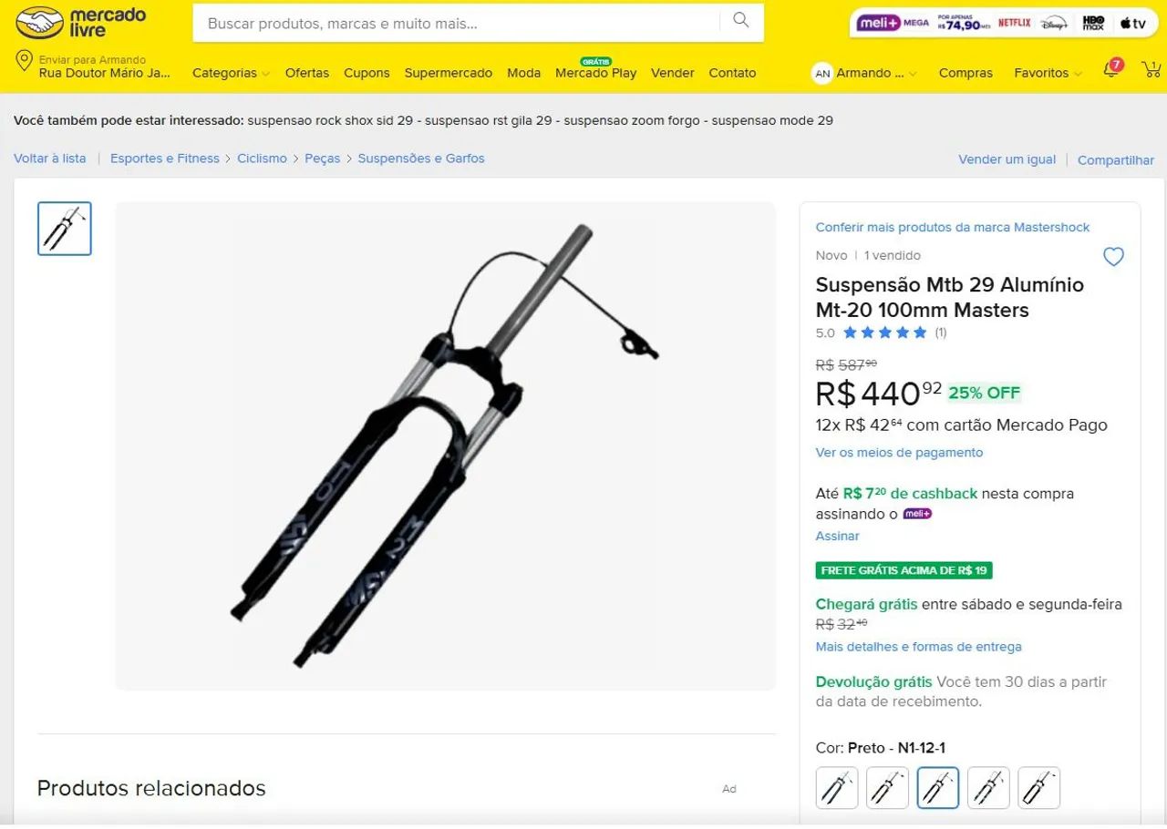 Suspensão aro 29 Mastershox. - Foto 3