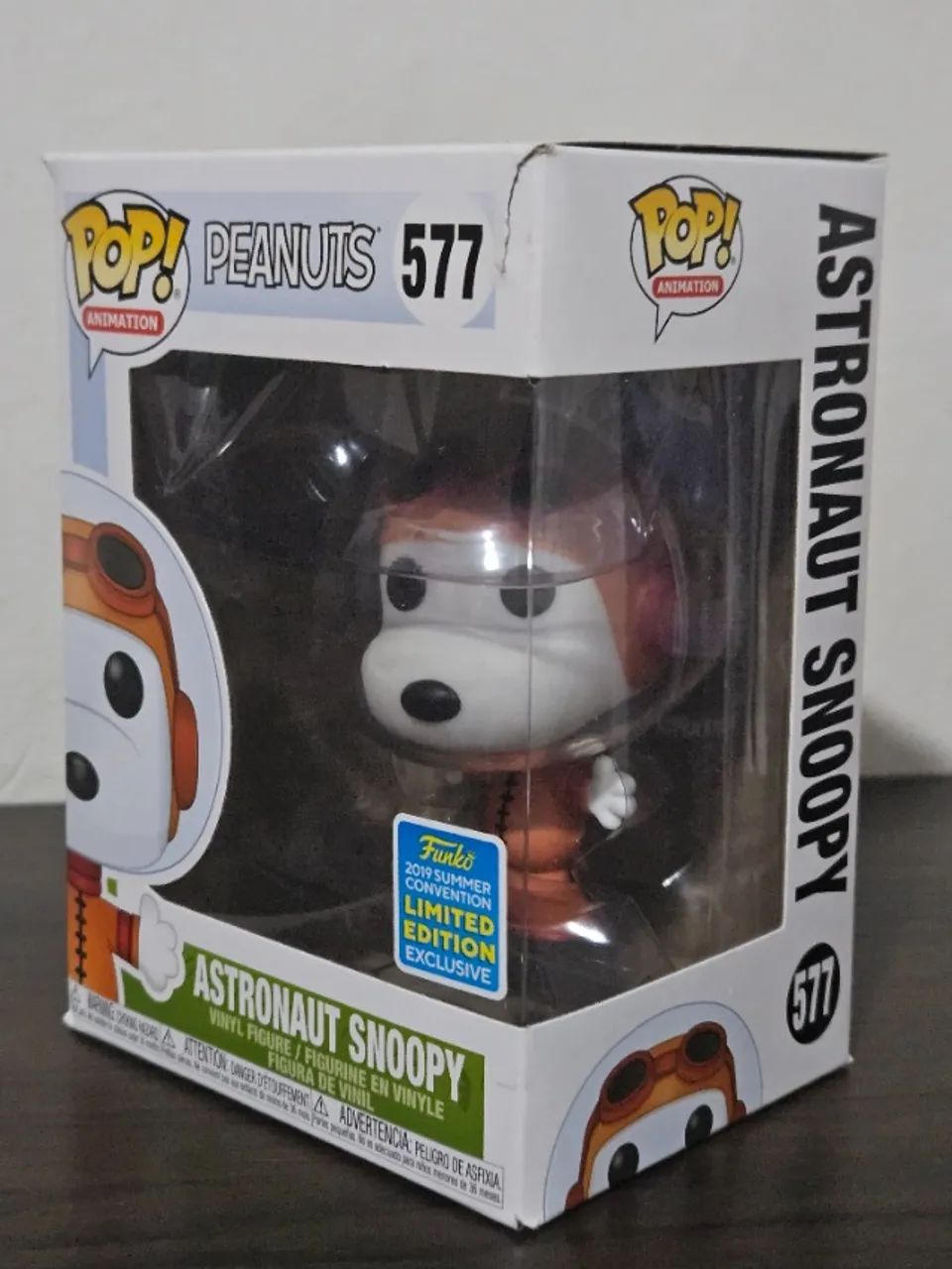 Funko Pop Astronaut Snoopy 577 Caixa Rasgada Peanuts - Foto 2