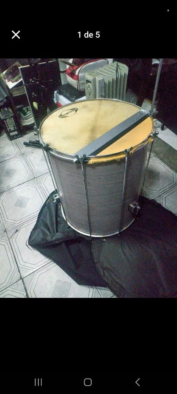 Surdo de 20 polegadas original contemporânea  precisa só o pedestal  - Foto 2