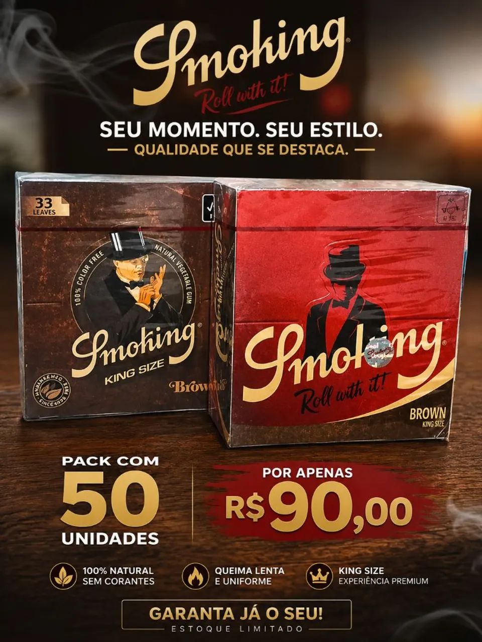 洋楽 OUT AND SMOKIN' 187 WAYS TO GET PAID! smoking Brown - Gastronomia e Hotelaria - Rebouças, Curitiba