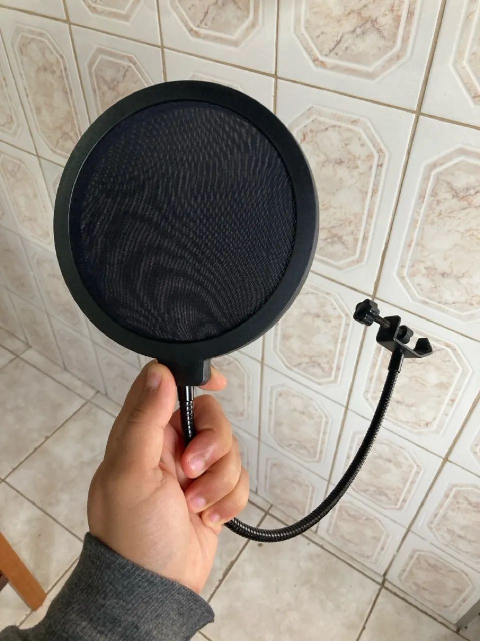 Microfone Estúdio Audio Technica AT2020 + Popfilter - Foto 4