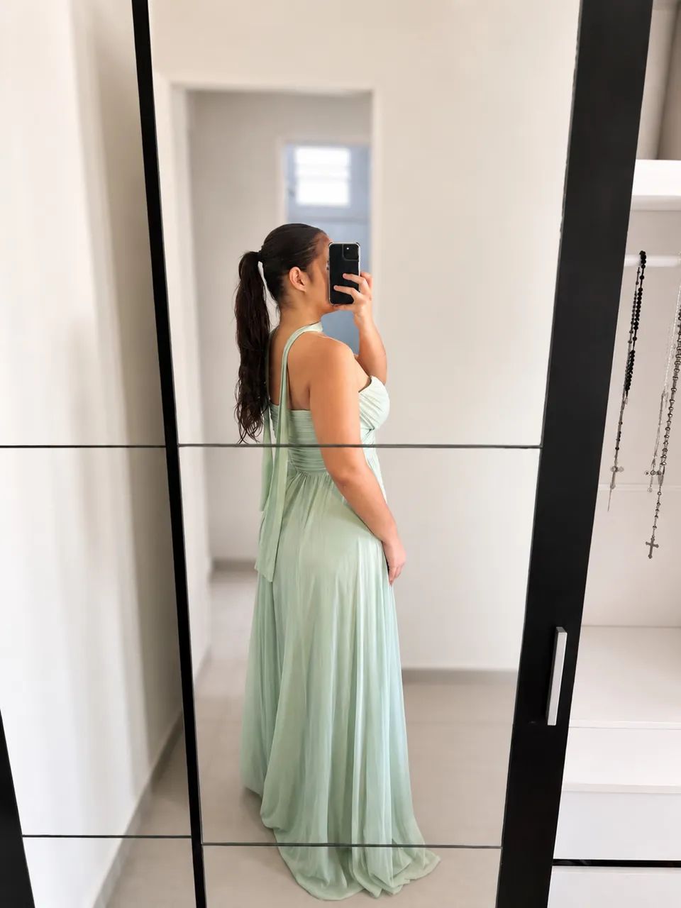 Vestido de Festa Longo Verde Menta - Elegante e Sofisticado - Foto 2