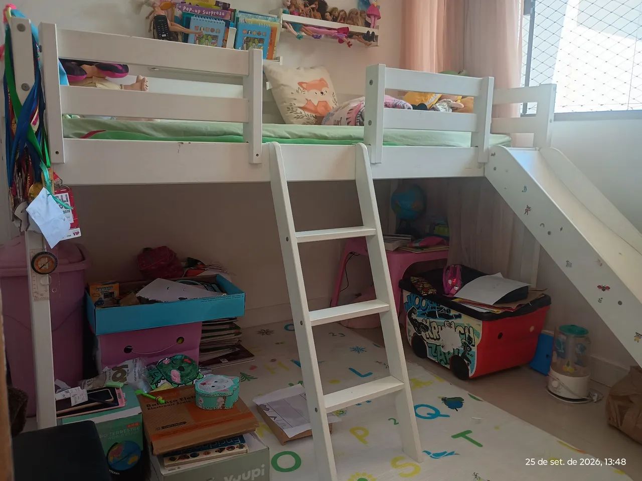 Cama infantil com escorrega - Foto 2