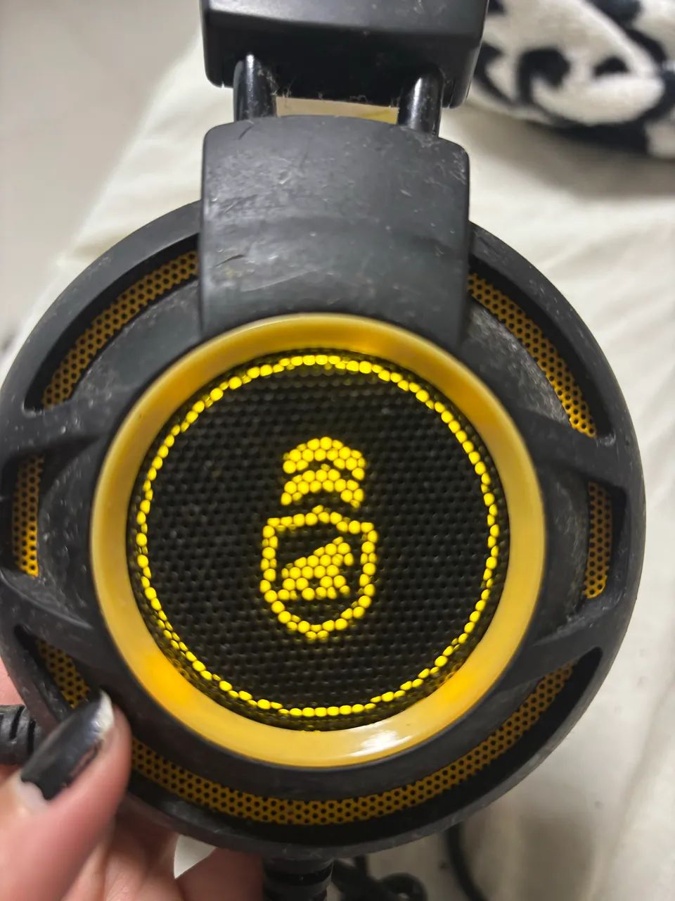 Headset Gamer GShield Armor - Preto e Amarelo - Foto 4