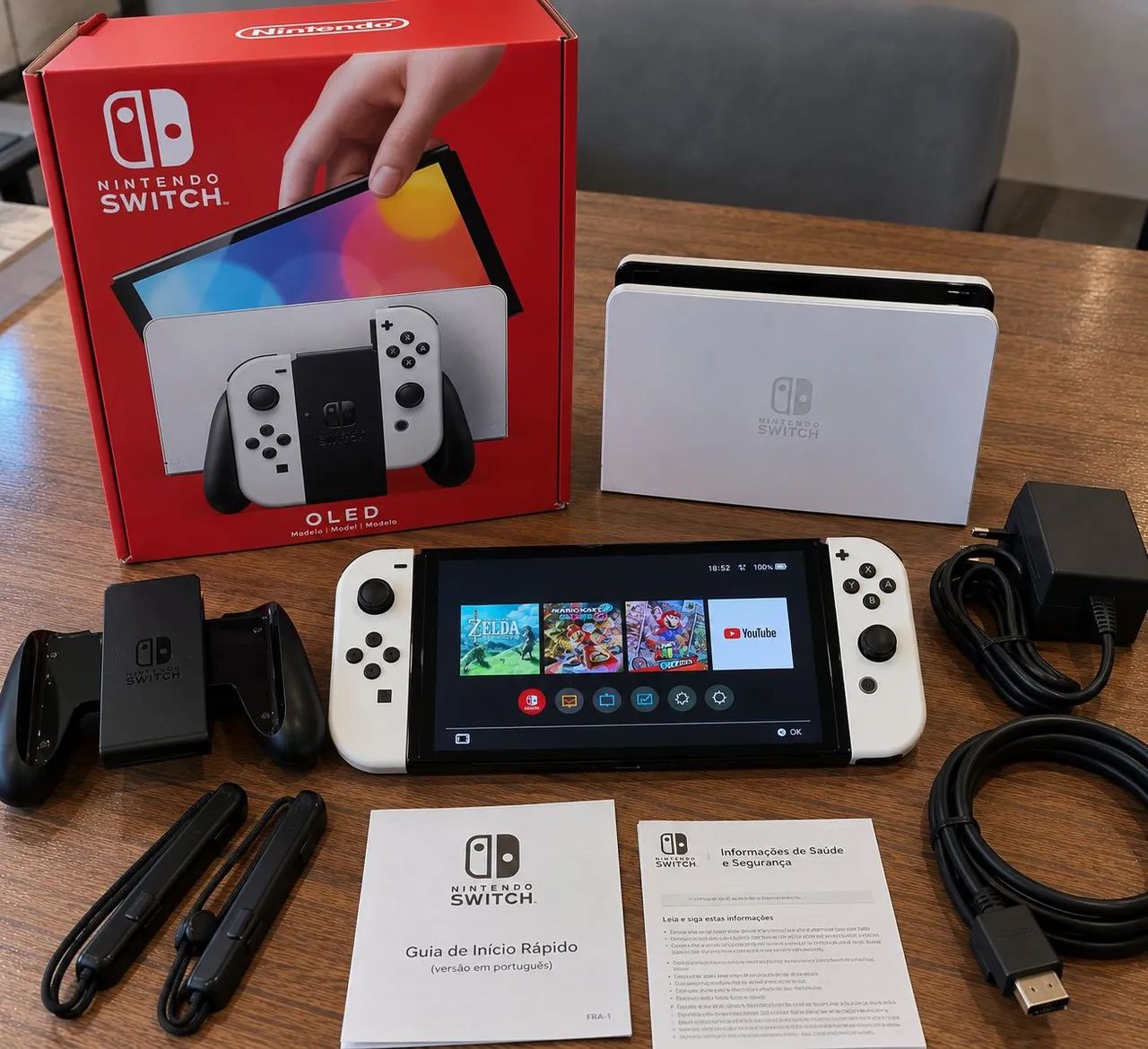 Nintendo Switch oled 64gb branco NOVO caixa lacrada. - Consoles de