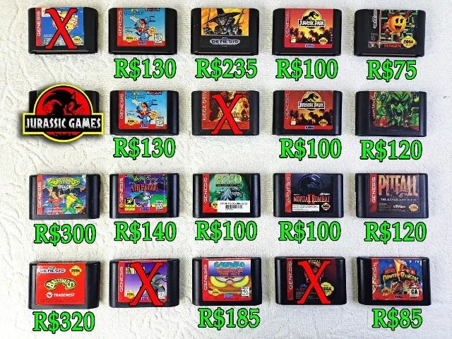 Jogos Mega Drive Originais. Top Gear 2, Truxton, Batman, Taz Mania, Jurassic Park, X-Men 2 - Foto 4