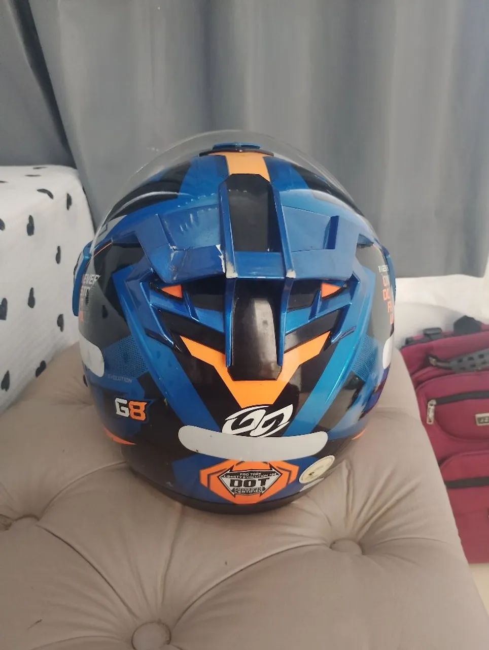 Capacete Evo G8 Azul  - Foto 4