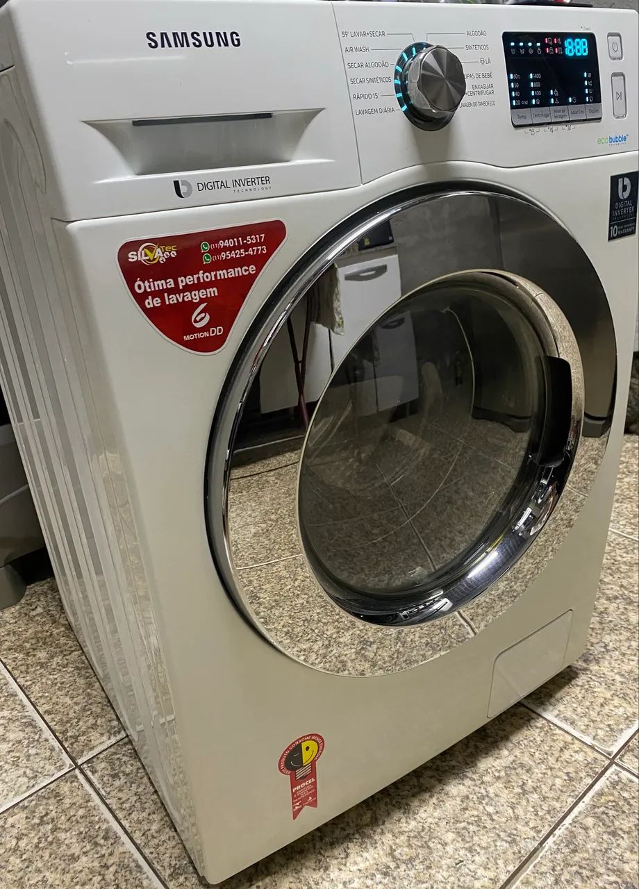 LAVA&SECA SAMSUNG ECOBUBBLE 11KG SEMI NOVA com garantia aceita cartão * - Foto 4