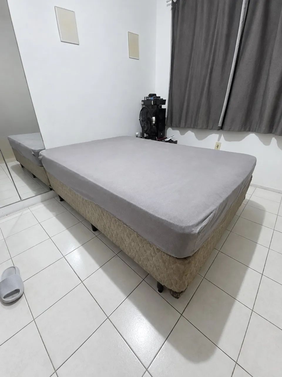 Cama Box Casal - Base Bege - Foto 3