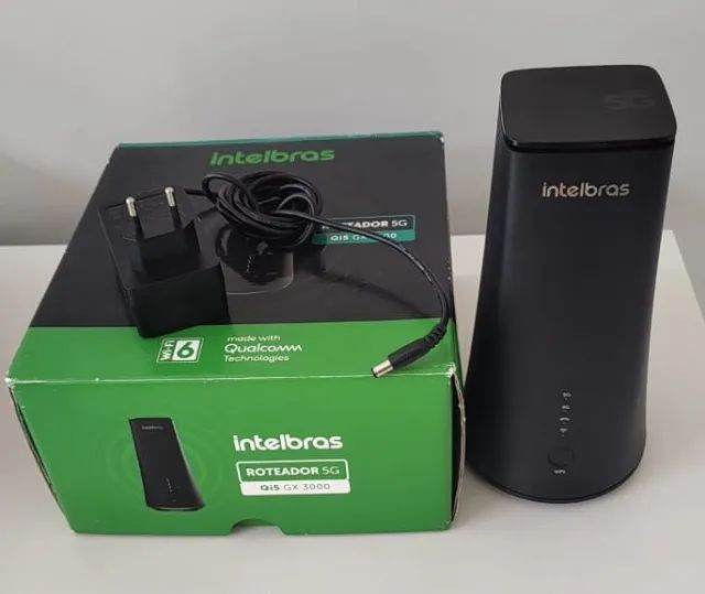 Modem roteador preto intelbras GX3000 Wifi-6 Dual Band Gx 3000