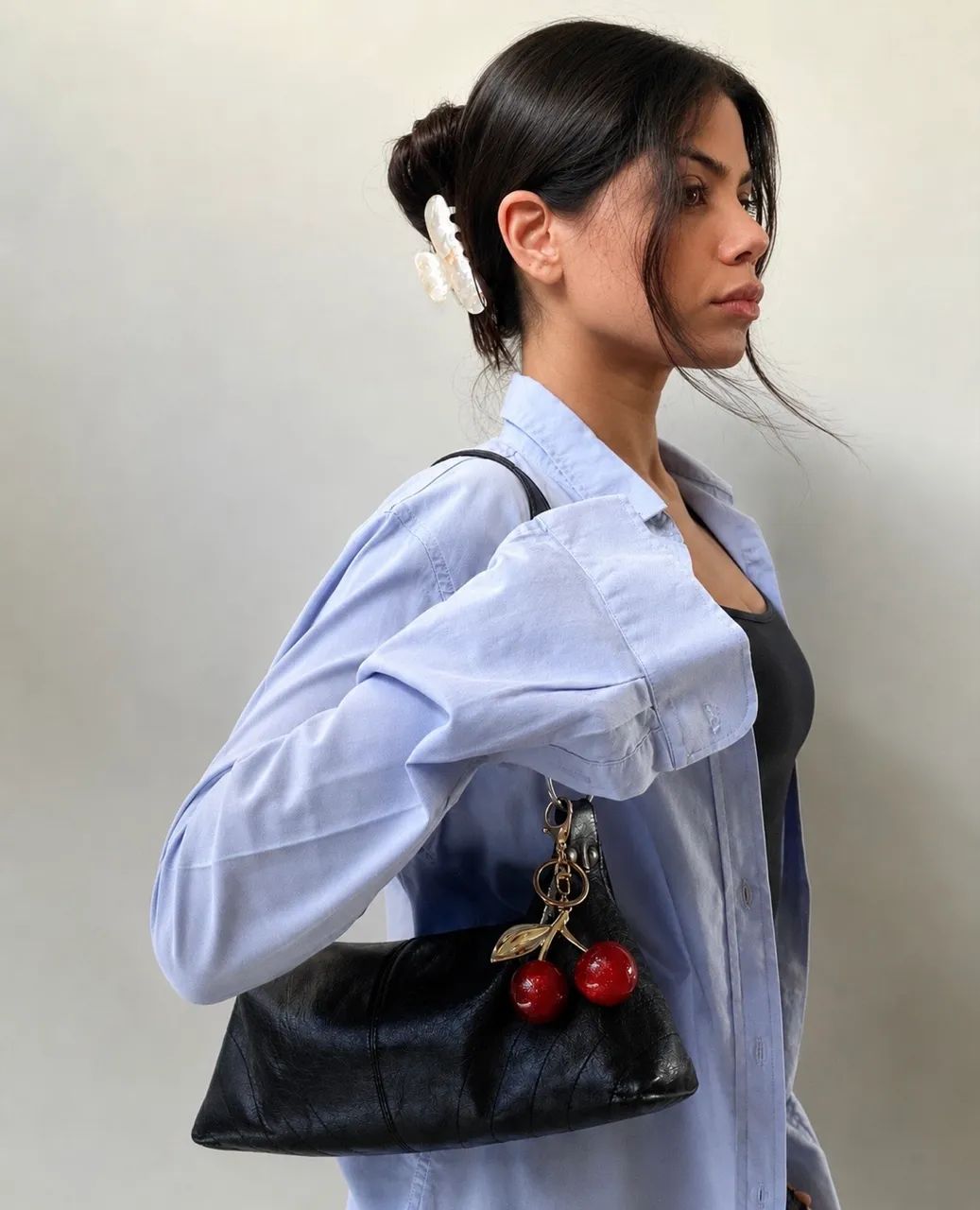 Bolsa em couro vintage, anos 2000 - Foto 4