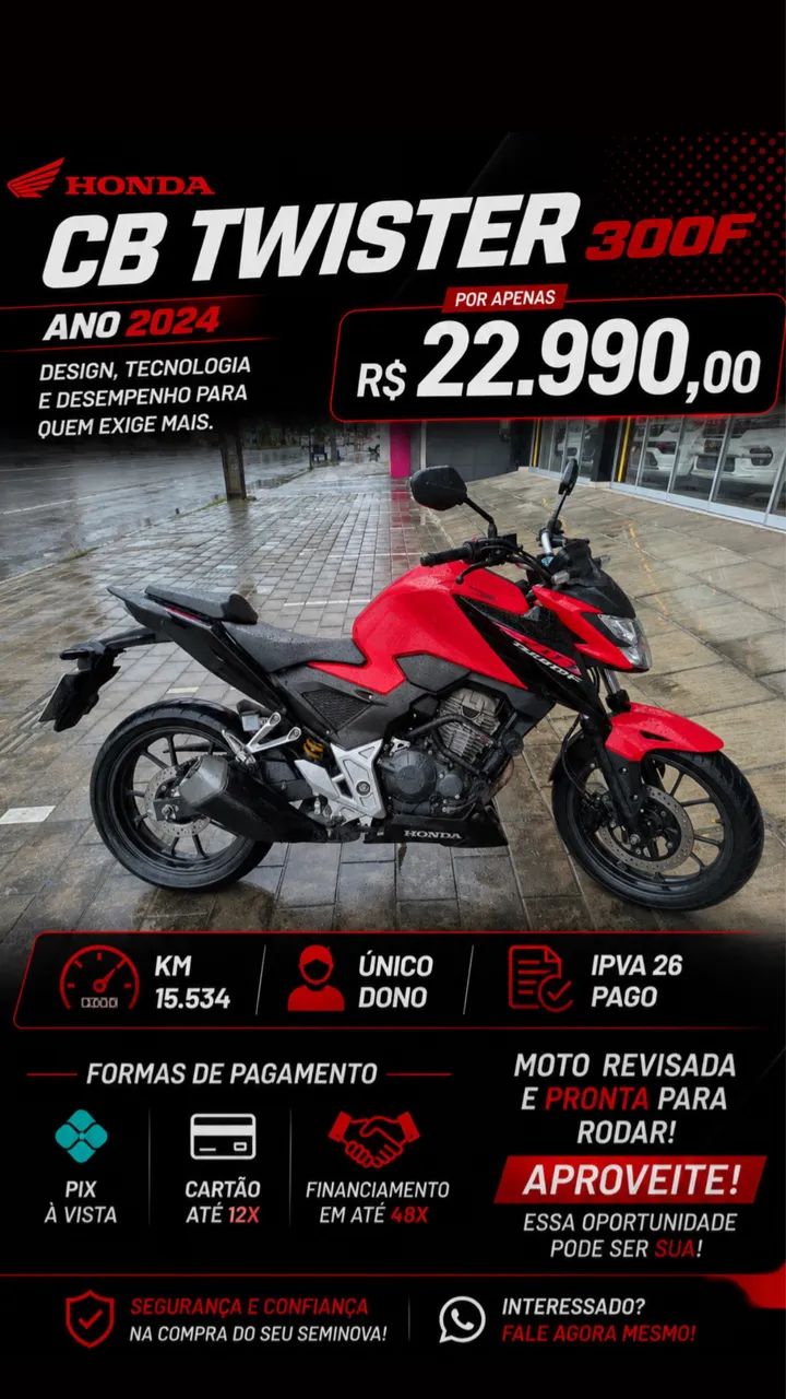 CB 300f 2024 extremamente nova
