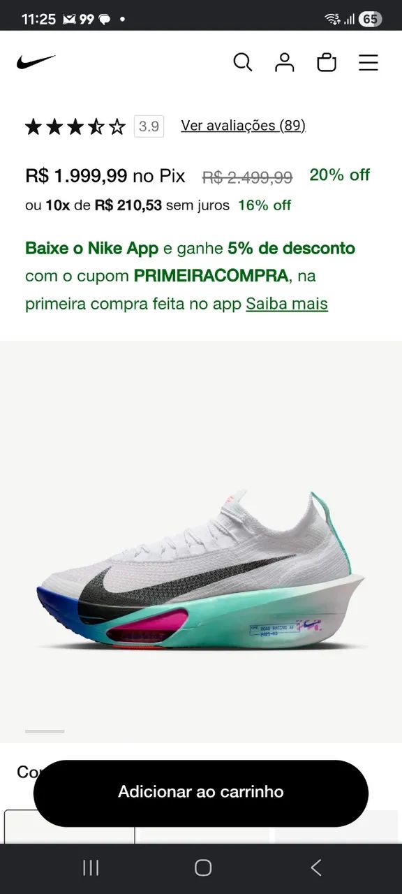 nike air zoom alphafly next 3 - Calçados - Sagrada Família, Belo