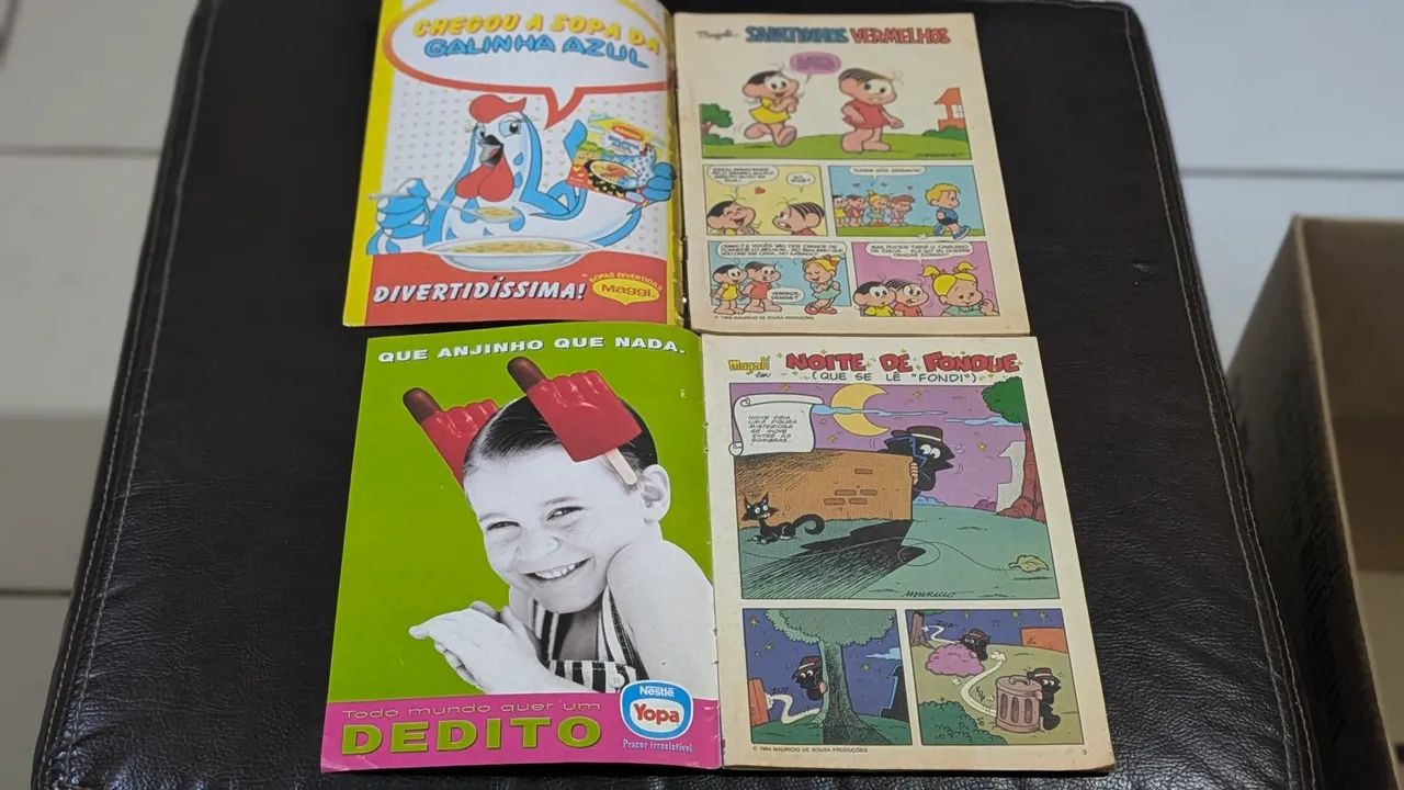Lote 2 Gibis Magali (Editora Globo) - Anos 80/90 + Propagandas