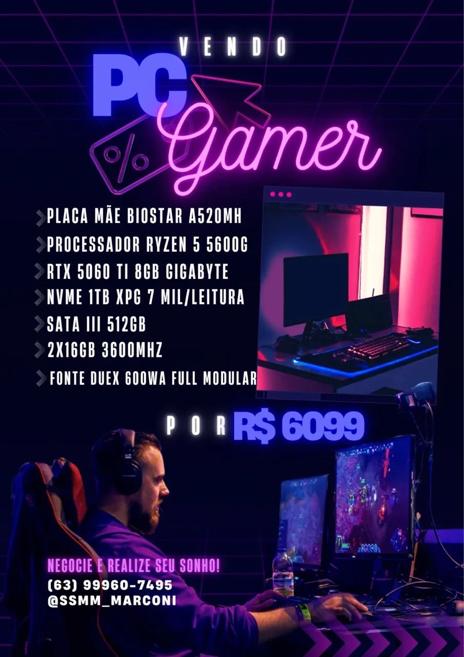 ? PC GAMER COMPLETO À VENDA! ?  