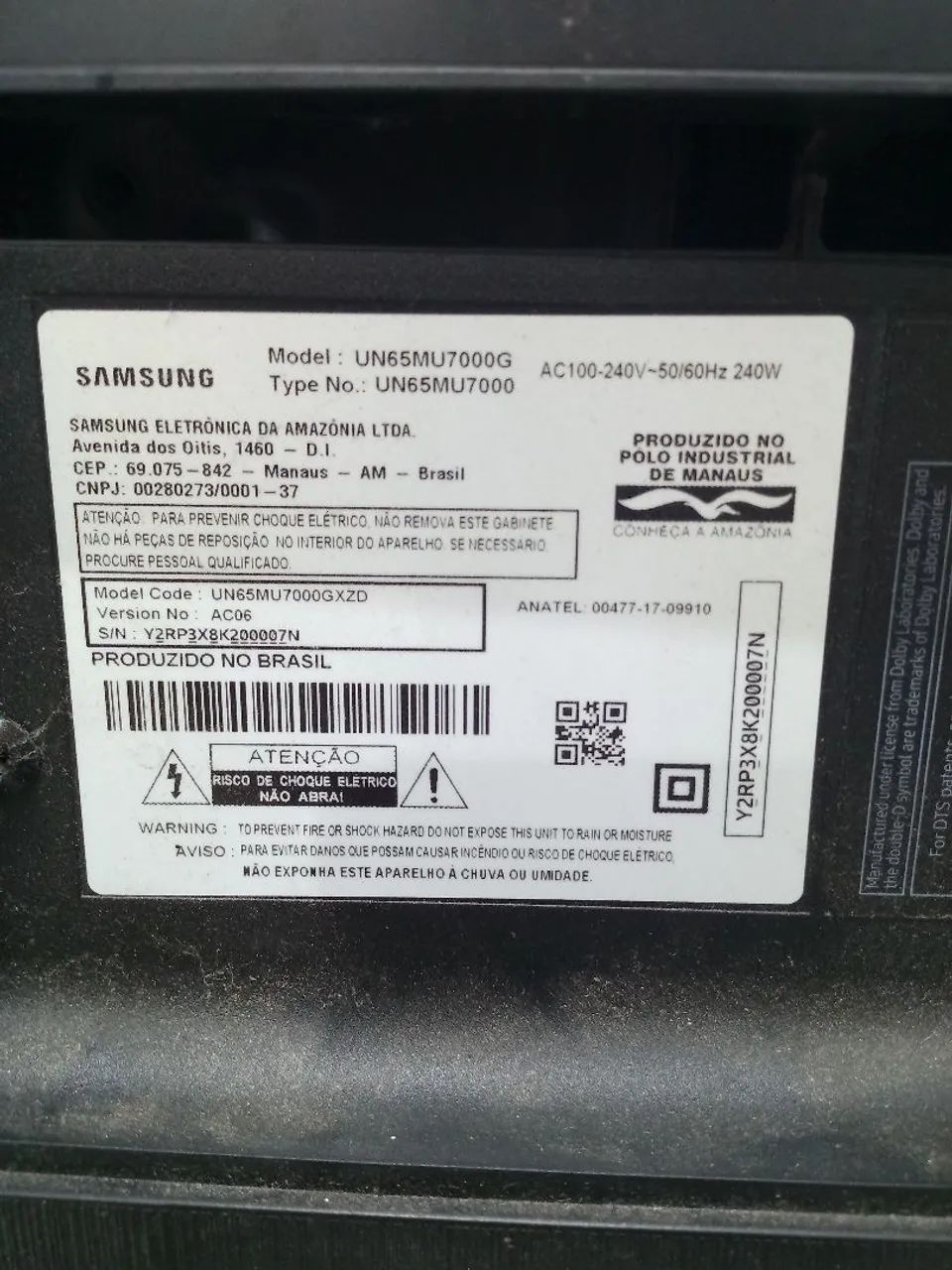 Tv Samsung 65 polegadas 