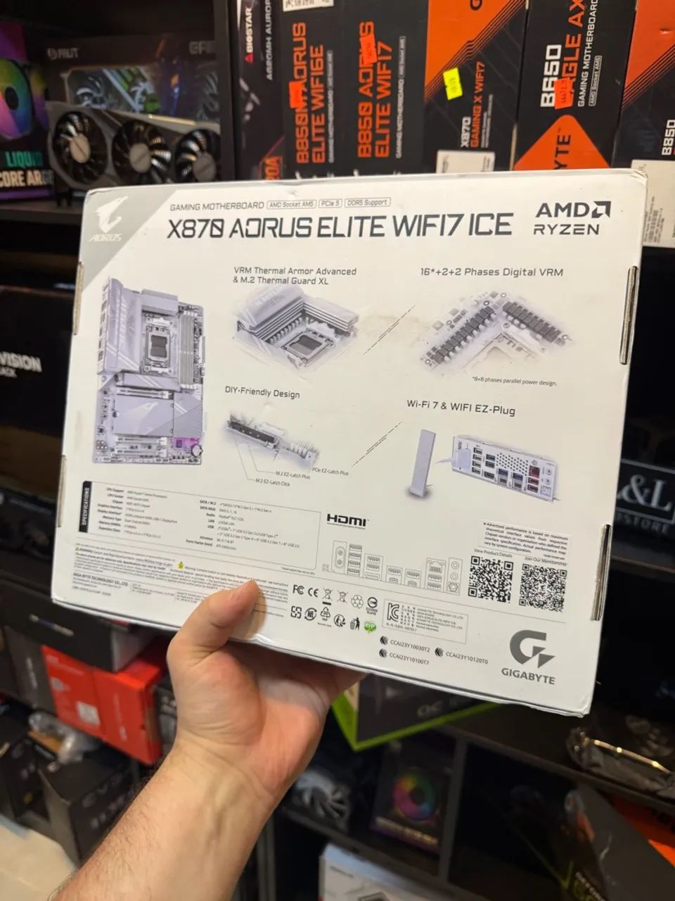 PLACA MAE X870 AORUS ELITE WIFI7 ICE (nova) - Foto 3