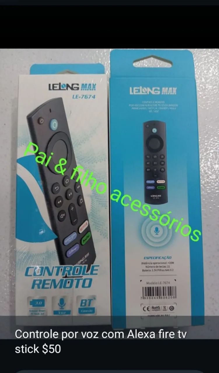 Controle fire tv stick com Alexa 