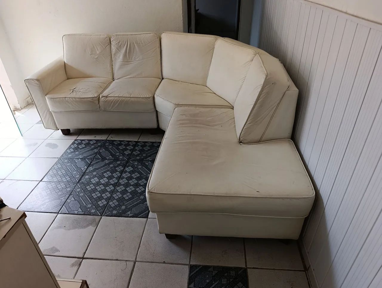 Sofá de Canto em L Grande com Chaise - Usado - Foto 5