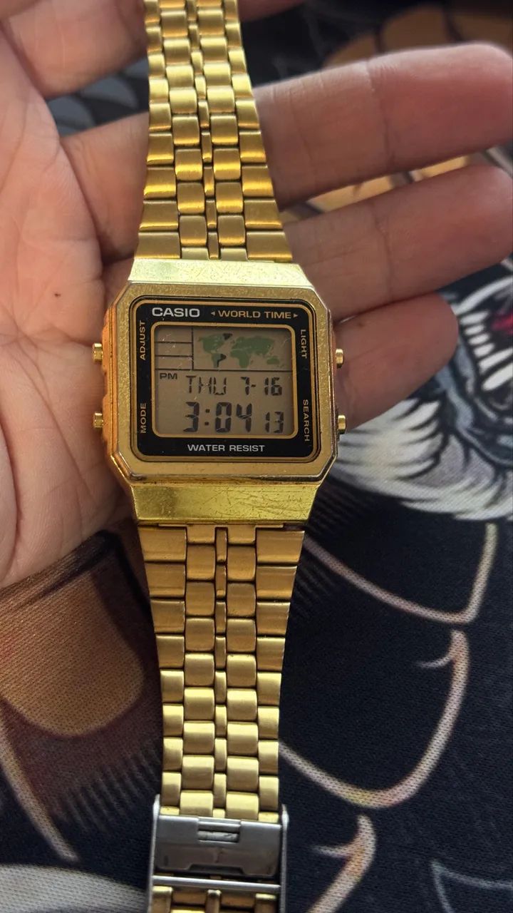 Relógio Casio - A500w Dourado - Foto 2