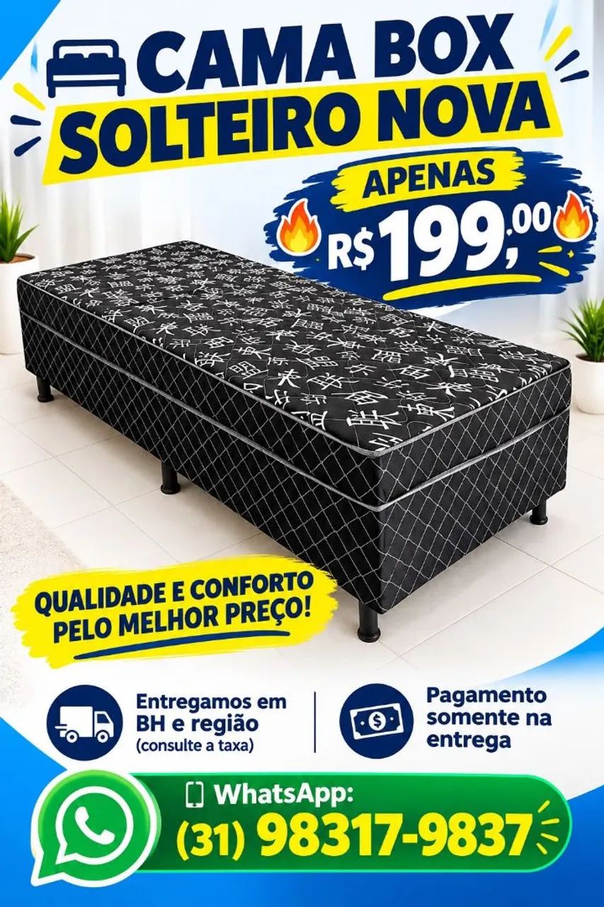 CAMA BOX SOLTEIRO PROMOÇÃO IMPERDÍVEL ?