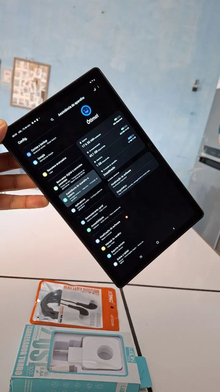 Samsung Tablet Tab A7 pega chip faz ligacao 64Gbs tela de 10.4 polegadas com acessórios - Foto 2