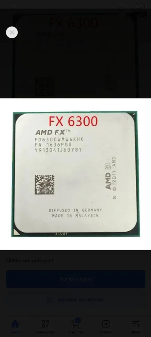 Processador amd fx 6300
