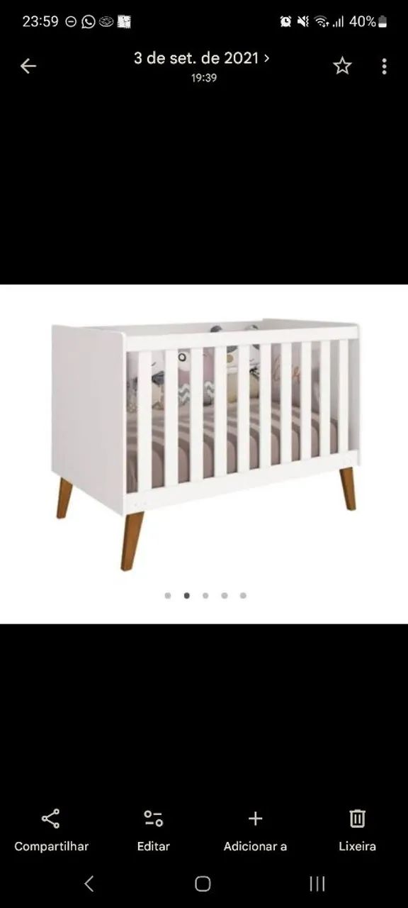Mini cama (vira berço) + colchão - Foto 5