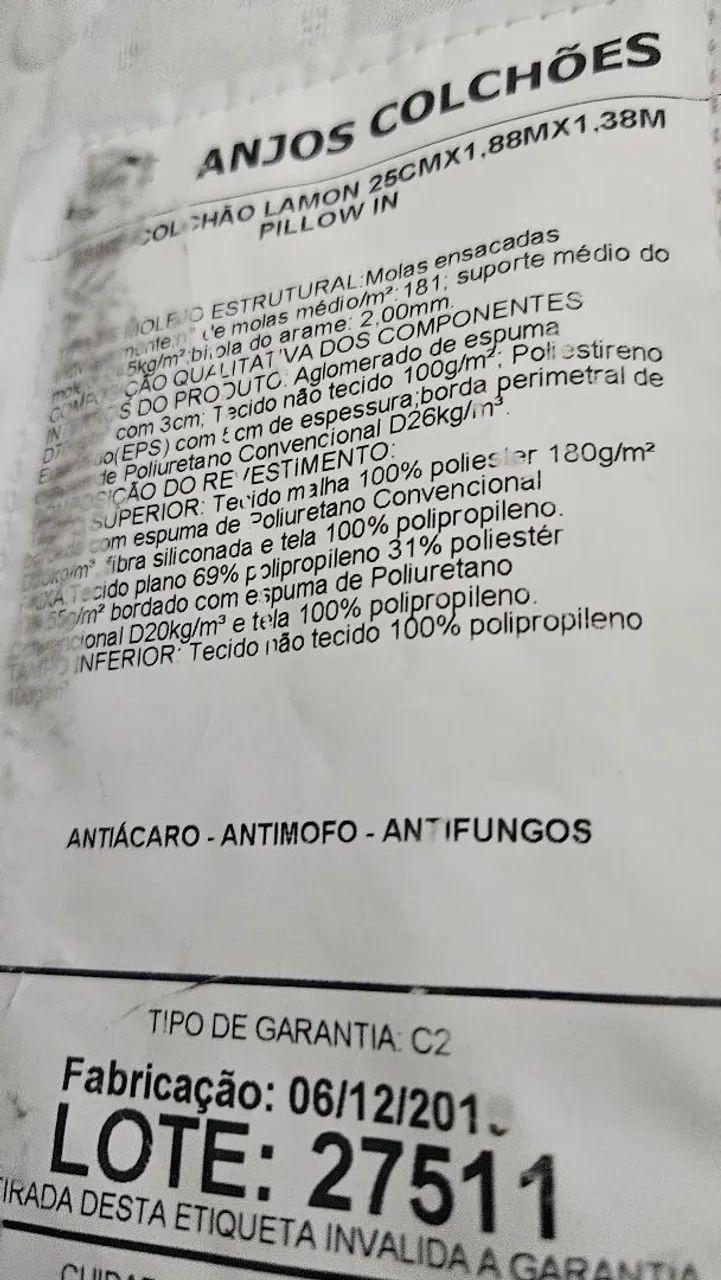 Colchão casal da marca Anjos Colchões  - Foto 3