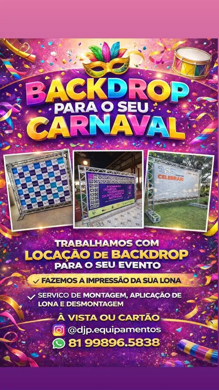 BACKDROP PARA SEU CARNAVAL