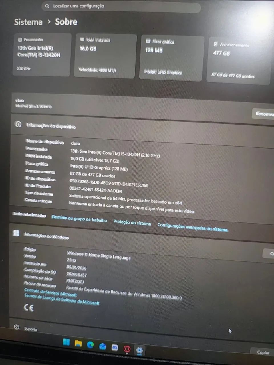 NOTEBOOK LENOVO IDEAPAD SLIM 3i - Foto 4