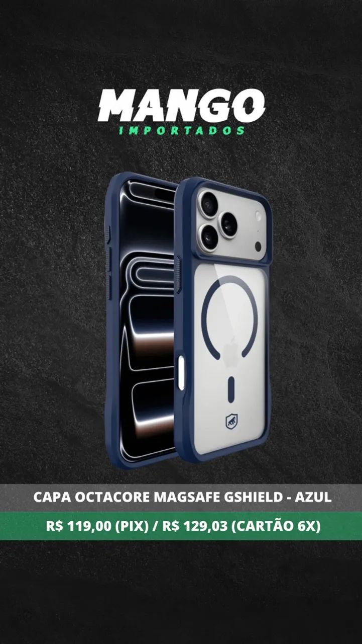 Capa Octacore MagSafe Gshield Azul  - Foto 3