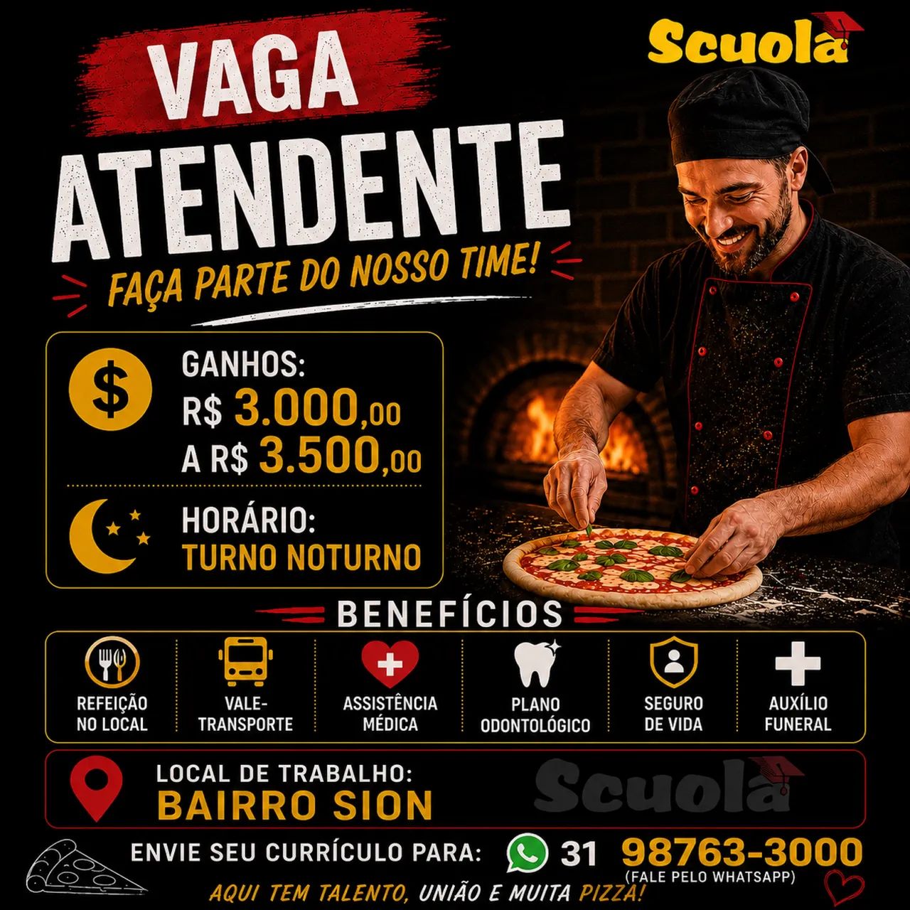 Atendente Pizzaria 