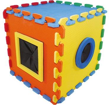 Brinquedo Infantil Cubo Tátil Em E.v.a, Escolar