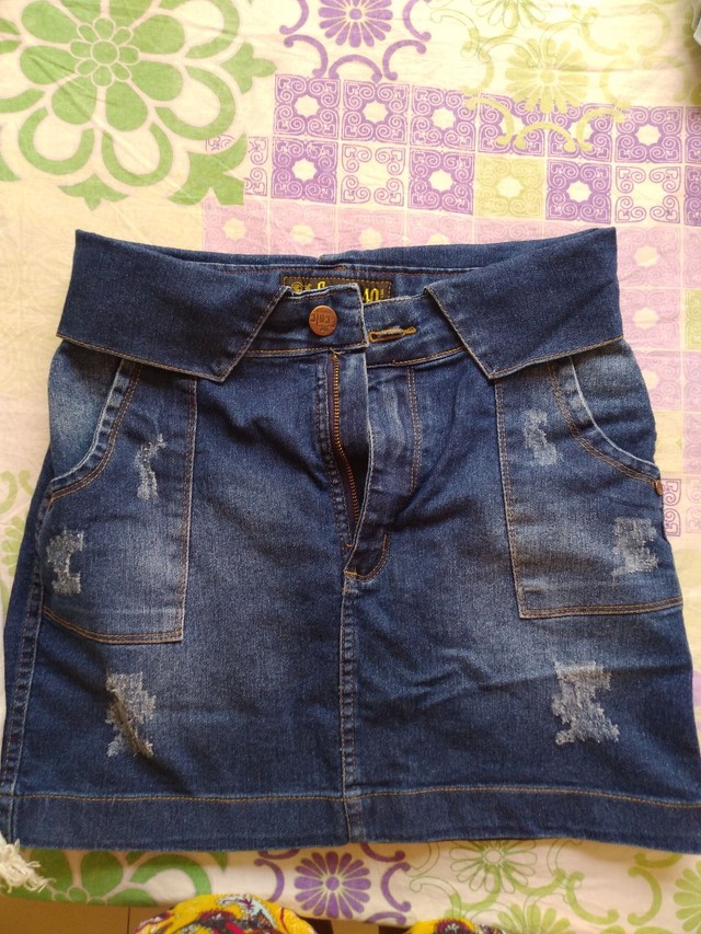 Saia jeans hot sale barato