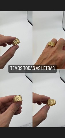 Anéis Dedeiras Banhadas a ouro 18K Masculina